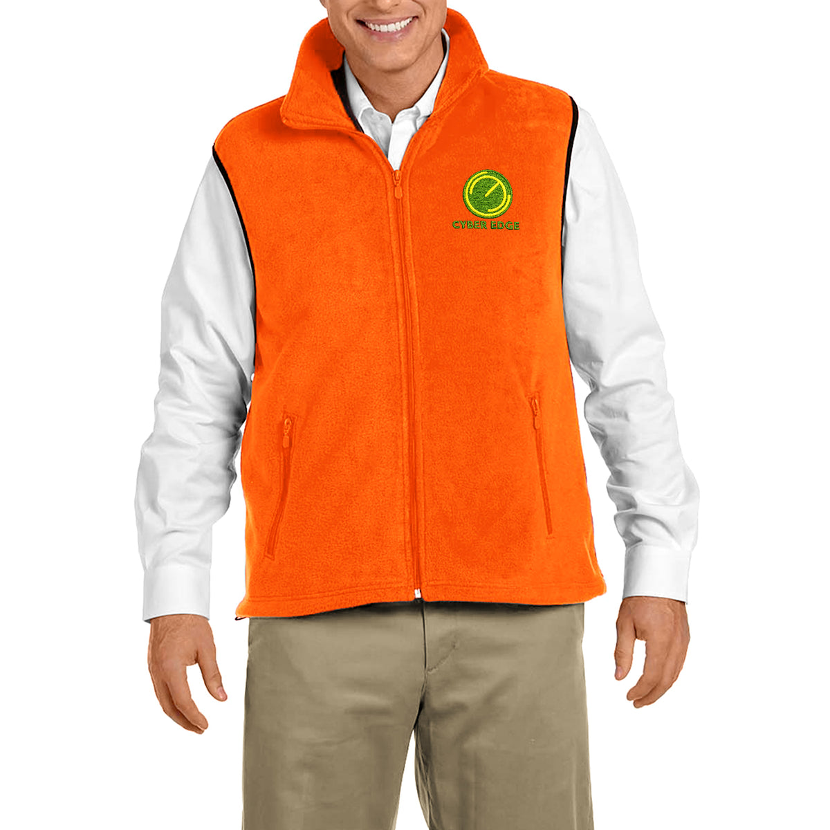 HFFV-E | Harriton™ Full-Zip Fleece Vest (Embroidered Imprint)