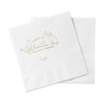 5" Square Foil Stamp Napkin (2-Ply)