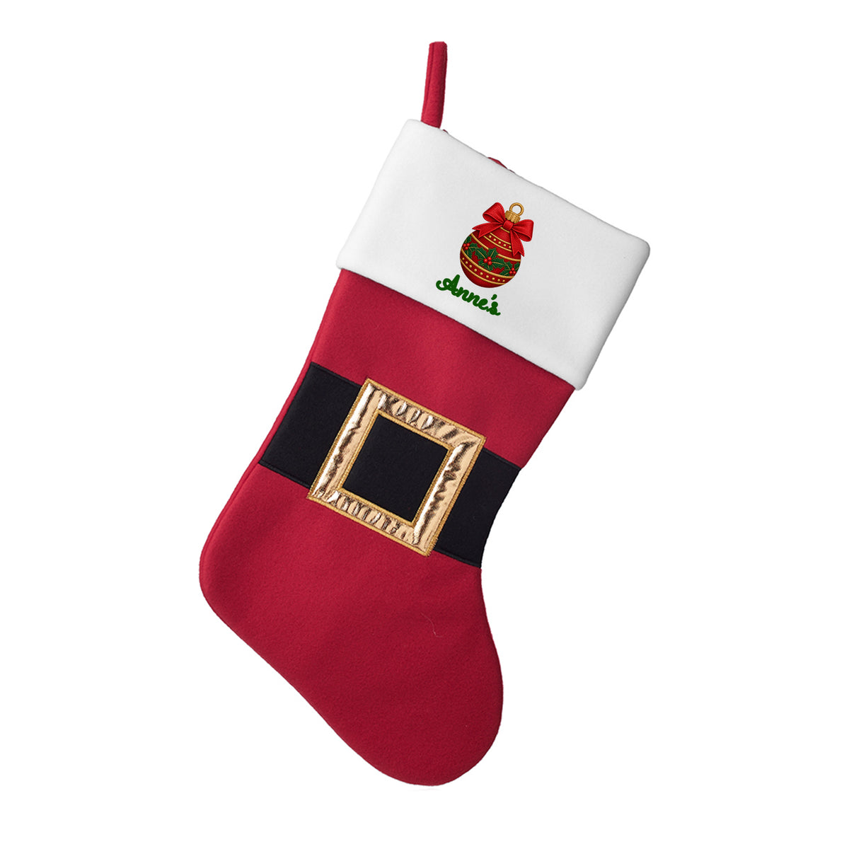 STK-SN-E | Saint Nick Belt Christmas Stocking