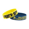 DBCFR-34 | 3/4" Rush Debossed Silicone Wristband with Colorfill DBCFR-34 | 3/4" Rush Debossed Silicone Wristband with Colorfill