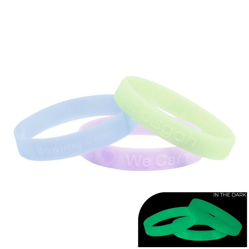 GIDSB-12 | 1/2" Glow-in-the-Dark Silicone Wristband