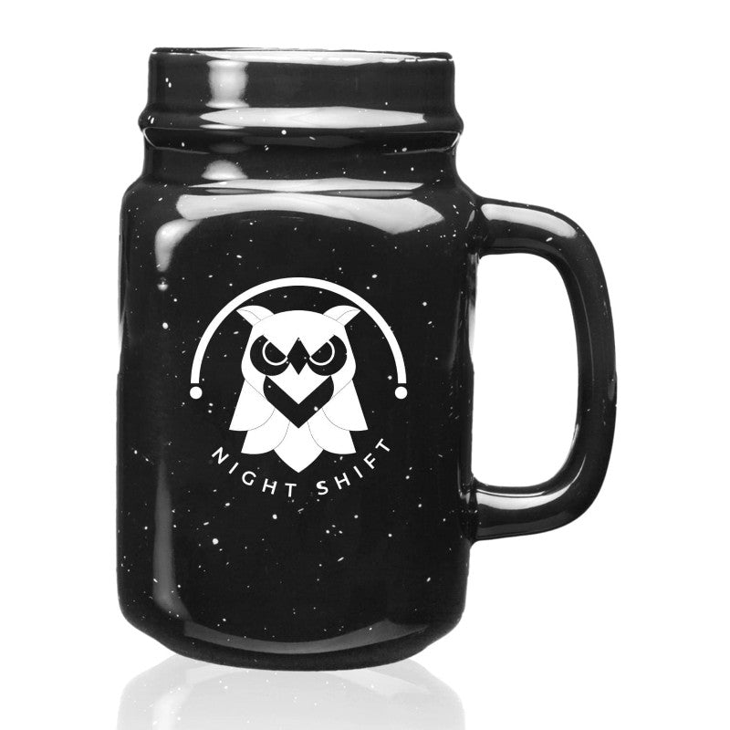 IDP-CM18-1 | 16 oz. Ceramic Mason Jar (1 Color Imprint)