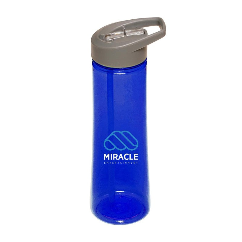 PL22-F | 22 oz. Aqua Plastic Sports Water Bottle (Full Color Imprint)