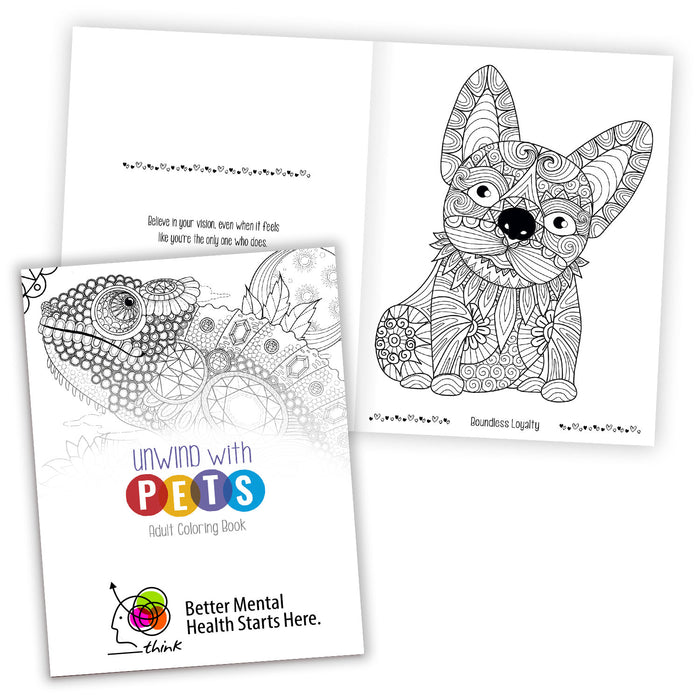 Unwind with Pets: Adult Coloring Book
