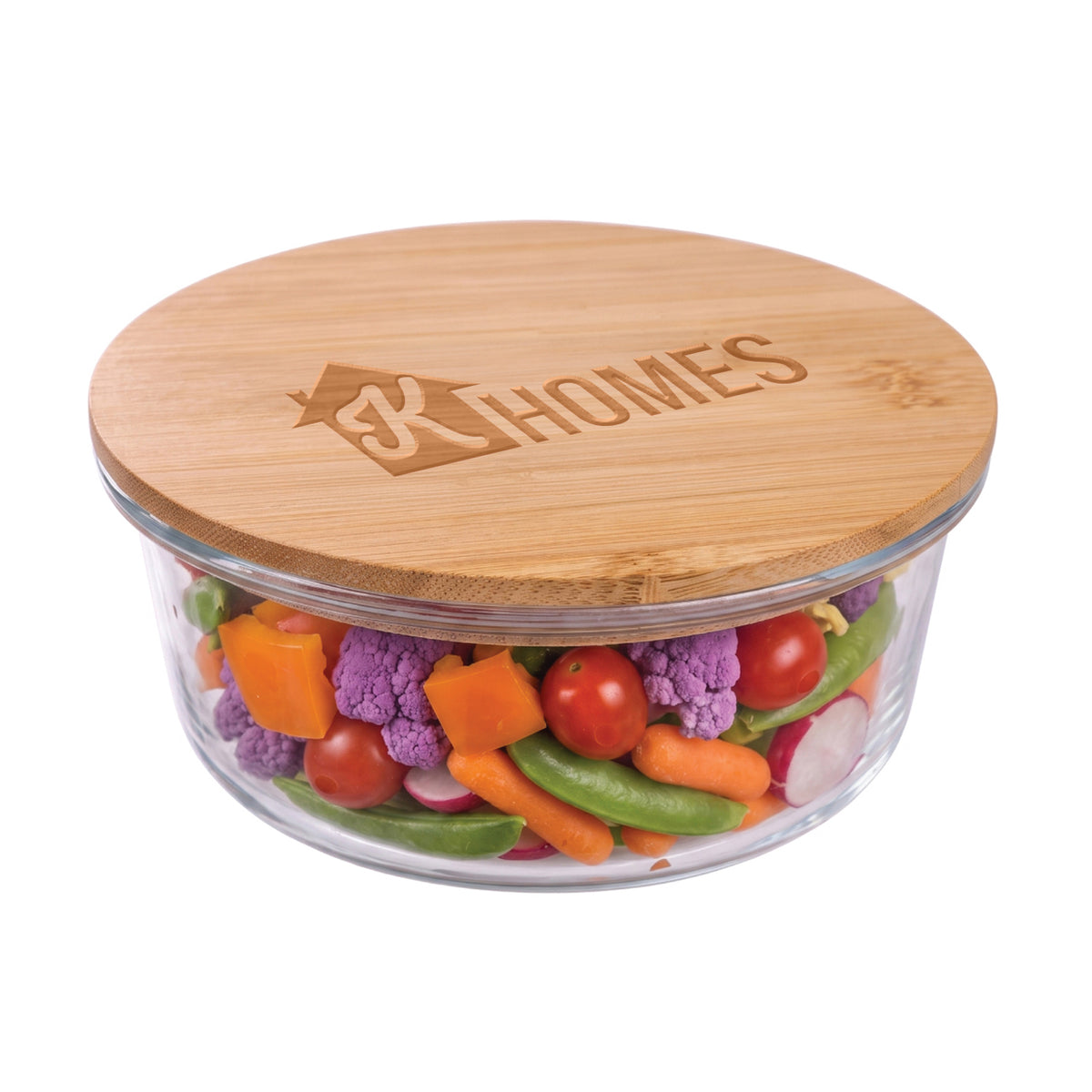 CDSC-E | 21 oz. Circle Deluxe Storage Container (Engraved Imprint)