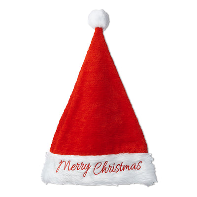 Festive Embroidered Merry Christmas Santa Hat
