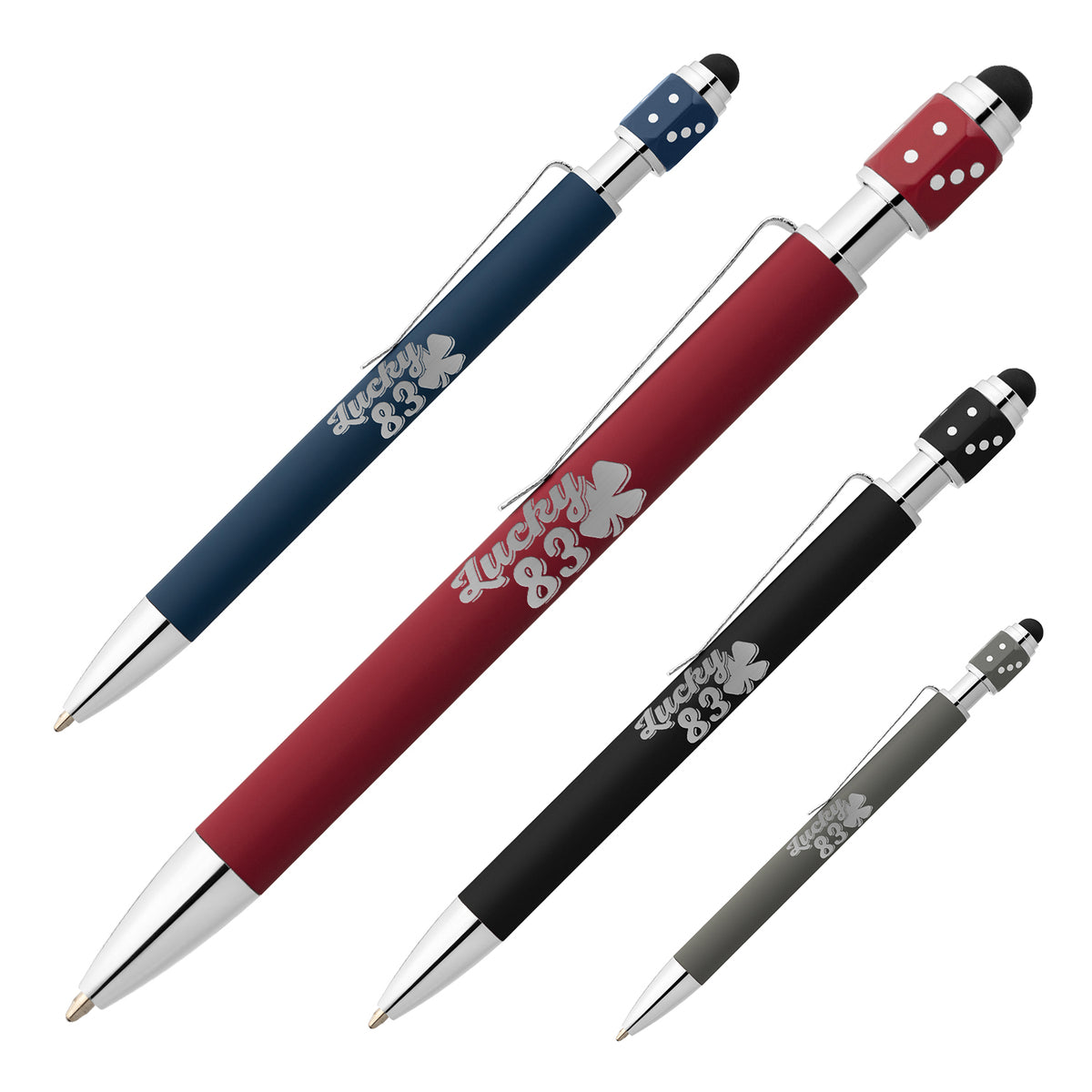 IDP-JBJ | Hexode Recycled Aluminum Fidget Pen with Stylus (Engraved Imprint)