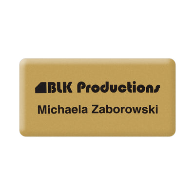 3" W x 1.5" H - PVC Name Badge (Magnet Backing)