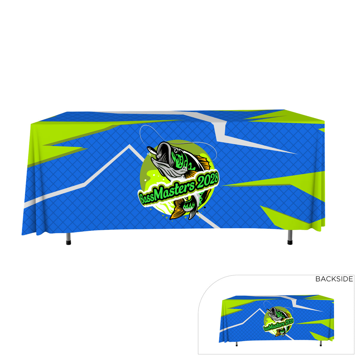 TTP-64 | 6' W - Polyester Table Throw (Four Side Imprint)
