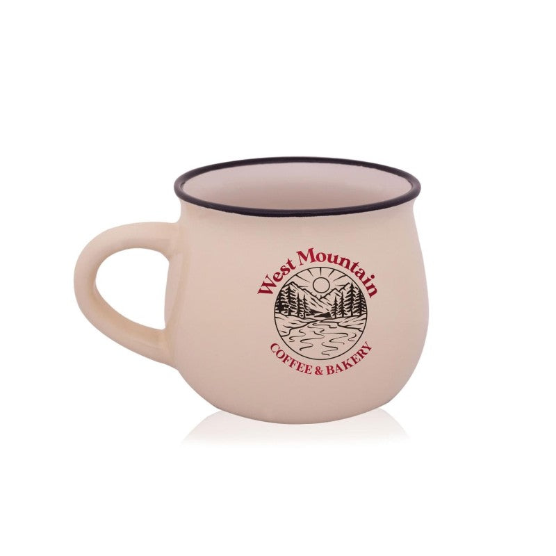 IDP-CM05-2 | 12 oz. Two-Tone Potbelly Ceramic Mug (2 Color Imprint)