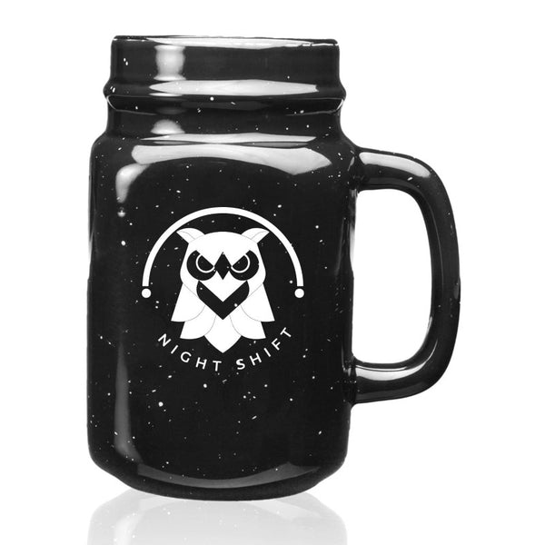 IDP-CM18-1 | 16 oz. Ceramic Mason Jar (1 Color Imprint)